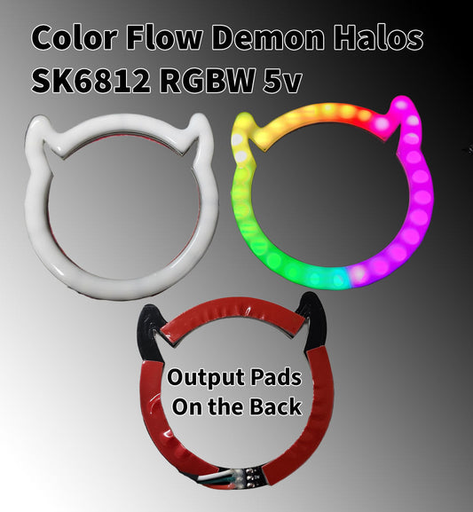 Color Flow Demon Halos - 5v SK6812 RGBW