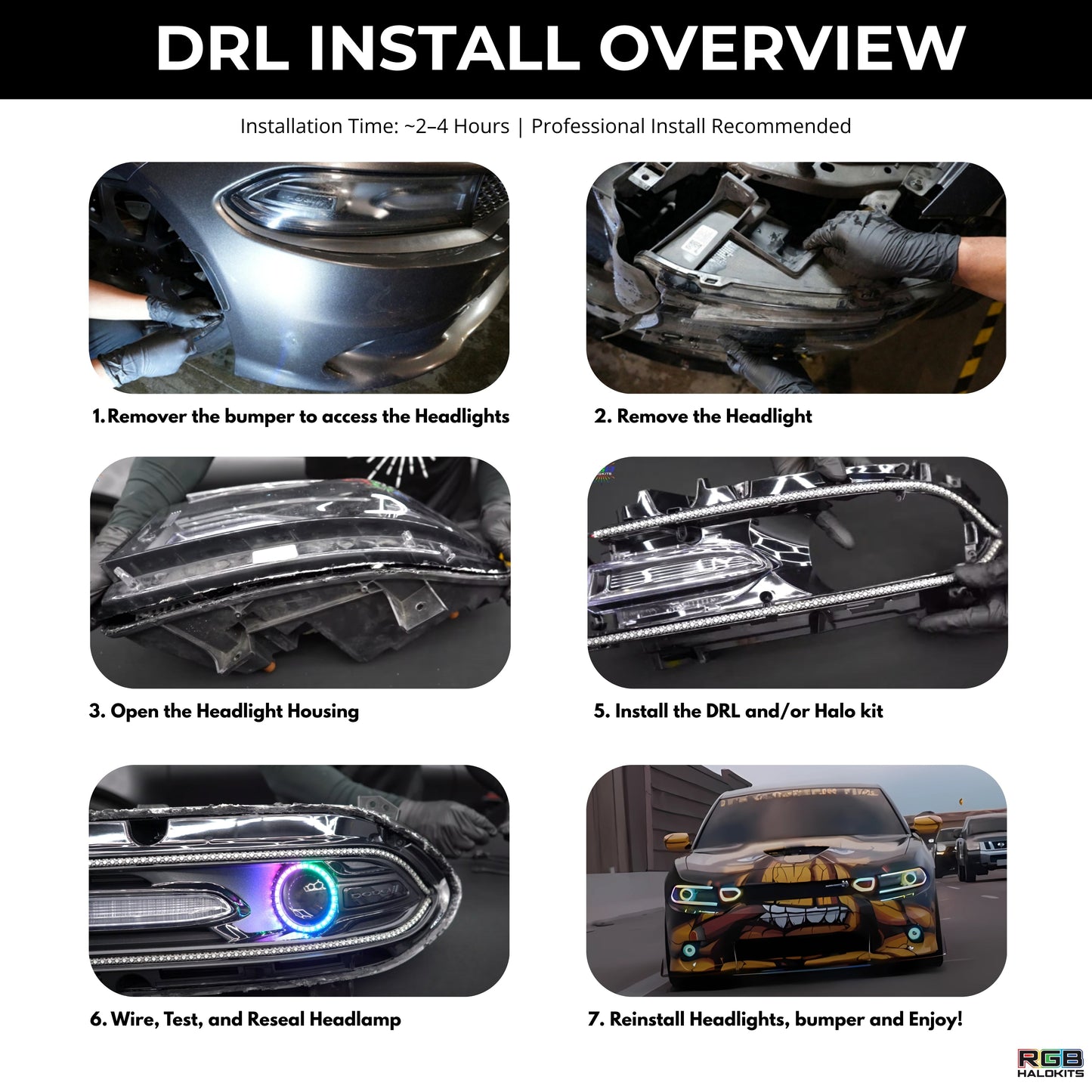 Dodge Charger Flow Series DRL Boards (2015-2023)