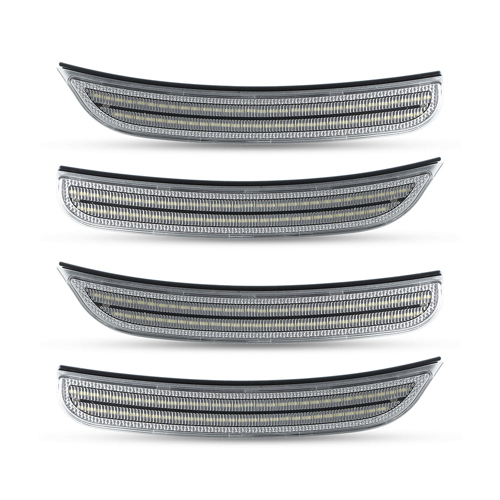 2015–2024 Dodge Charger Clear White LED Side Markers Set