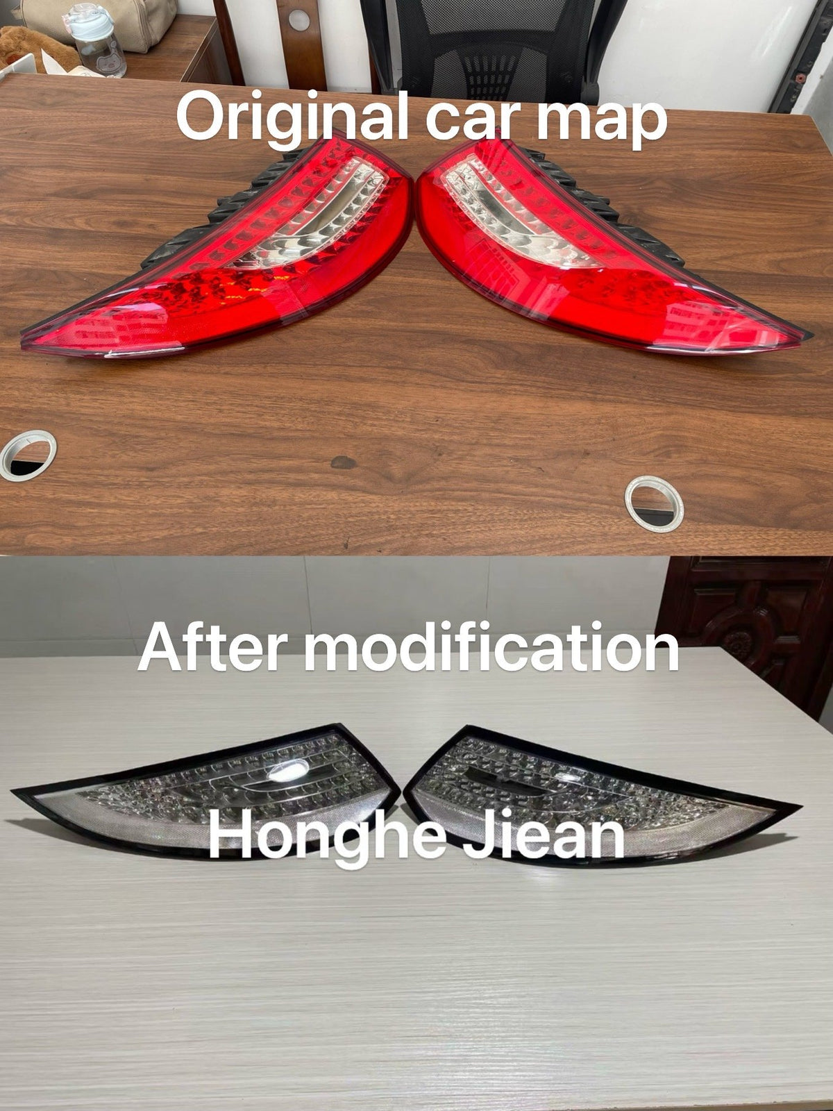 Porsche 911 clear silver-housing tail lights by JIEAN Lights – photo 2