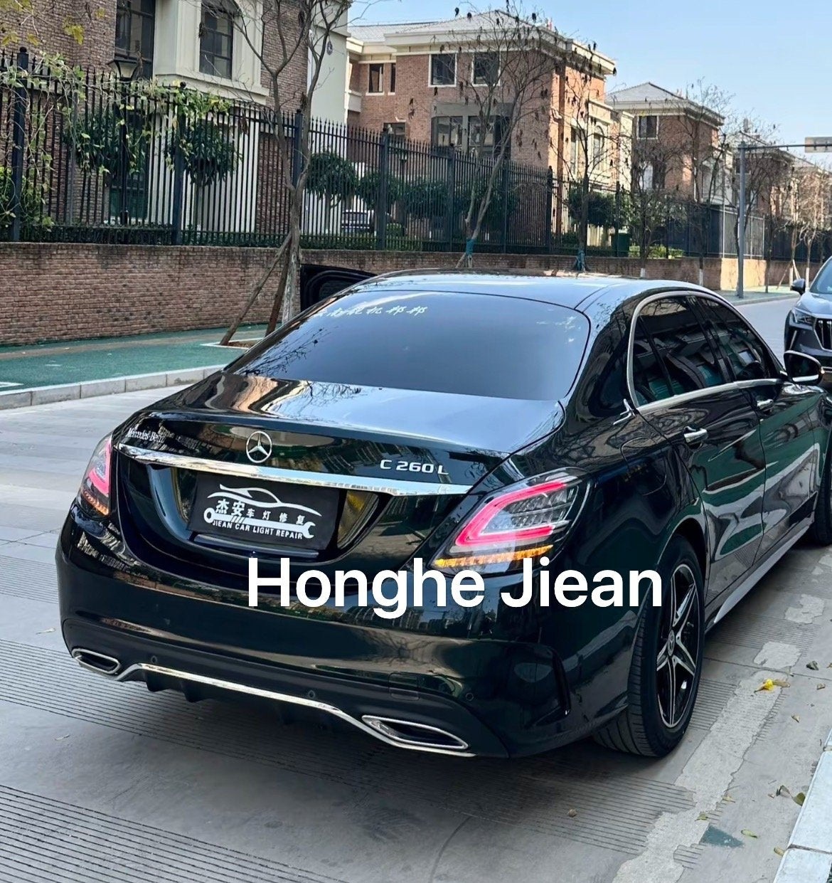 Mercedes-Benz C-Class clear black-housing tail lights by JIEAN Lights – photo 5