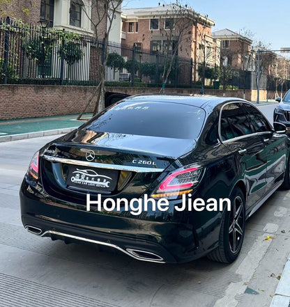 Mercedes-Benz C-Class clear black-housing tail lights by JIEAN Lights – photo 5