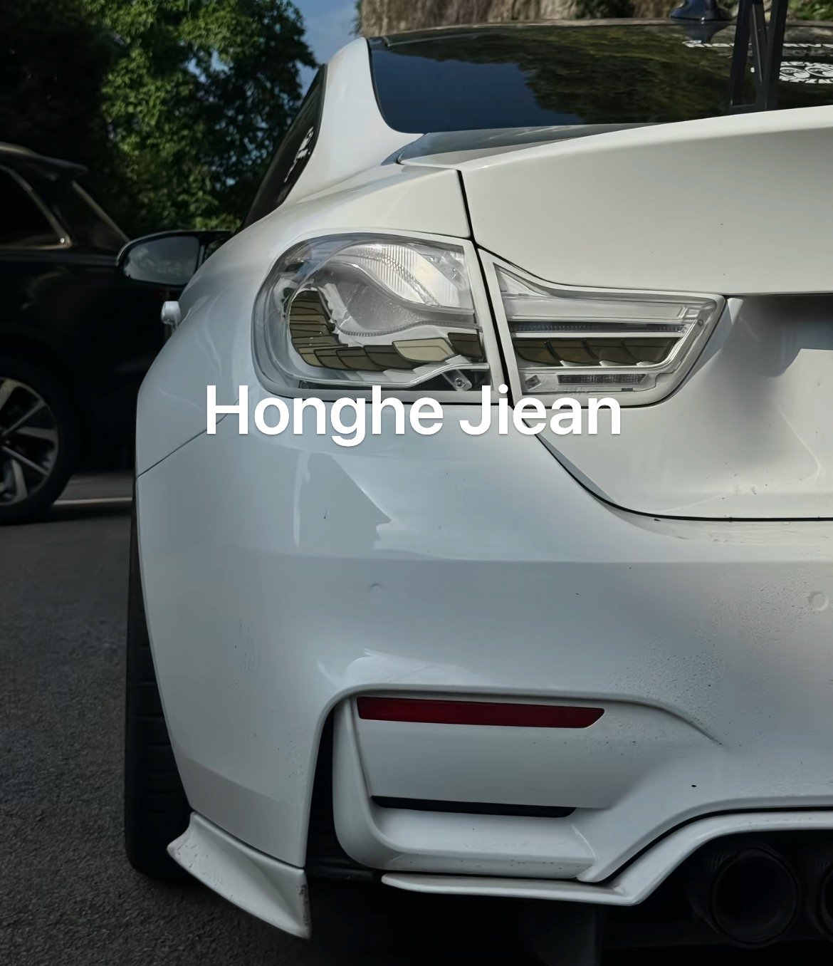 BMW M4 clear white-housing tail lights by JIEAN Lights – photo 1