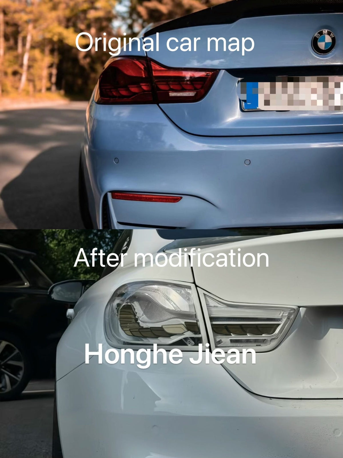 BMW M4 clear white-housing tail lights by JIEAN Lights – photo 5