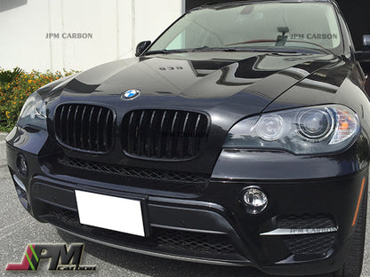 [JPMCarbon] P Style Front Kidney Grille Fits For 2006-2013 BM E70 X5 & 2008-2013 BMW E71 X6 Only