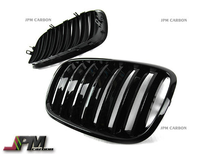 [JPMCarbon] P Style Front Kidney Grille Fits For 2006-2013 BM E70 X5 & 2008-2013 BMW E71 X6 Only