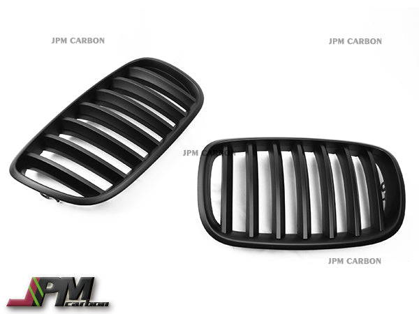 [JPMCarbon] P Style Front Kidney Grille Fits For 2006-2013 BM E70 X5 & 2008-2013 BMW E71 X6 Only