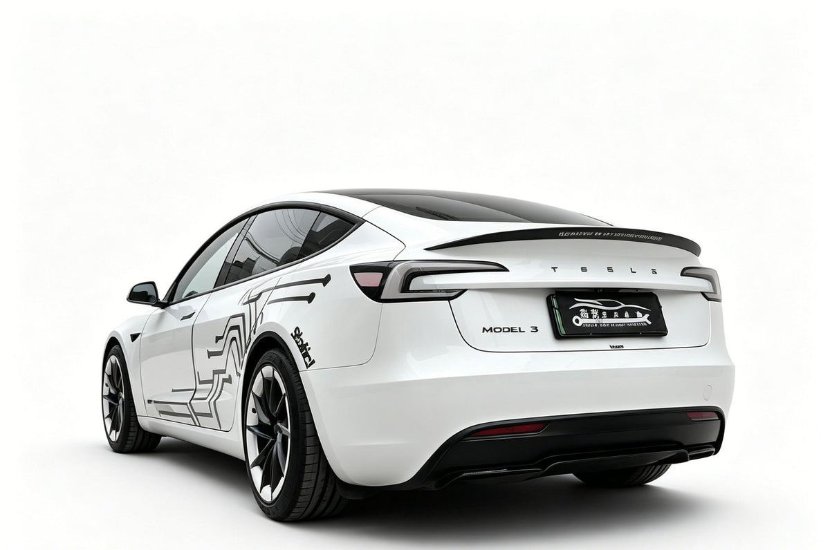 Tesla Model 3 (New Body) clear white-housing tail lights by JIEAN Lights – photo 2