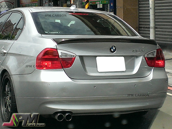 OEM Style Carbon Fiber Trunk Spoiler Fits For 2005-2011 BMW E90 3-Series Sedan Only