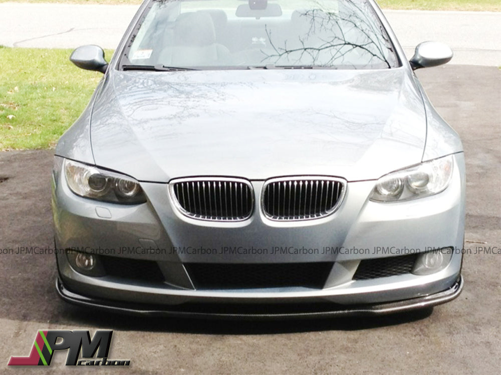 [JPMCarbon] HM Style Carbon Fiber Front Bumper Add-on Lip Fits For 2008-2010 BMW E92 E93 Pre-facelift Standard Only