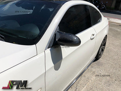 [JPMCarbon] M3 Style Carbon Fiber Replacement Mirror Covers Fits For 2008-2010 BMW E92 E93 Pre-facelift Only