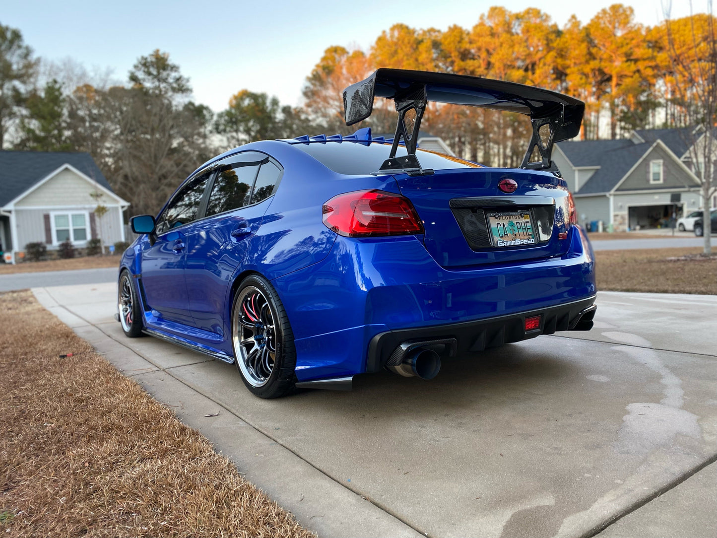 JDMuscle [15-21 WRX/STI] Carbon Fiber License Plate Backing | Carbon Fiber  Forged Carbon Fiber