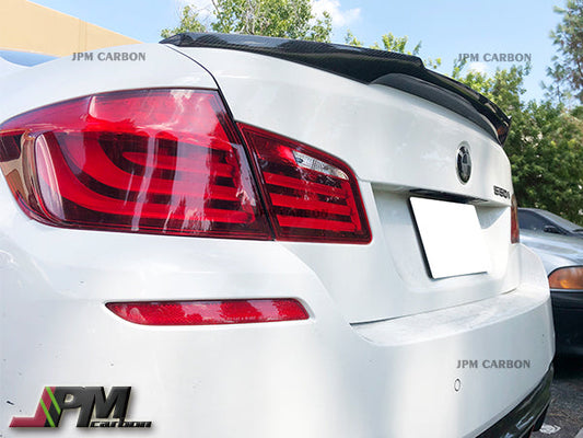 M4 Style Carbon Fiber Trunk Spoiler Fits For 2011-2016 BMW F10 5-Series Sedan Only
