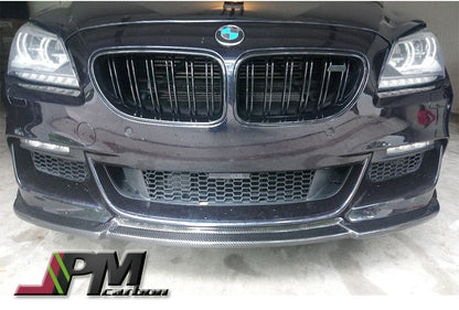 HM Style Carbon Fiber Front Bumper Add-on Lip Fits For 2012-2018 BMW F06 F12 F13 6-Series with M-Sport Package Only