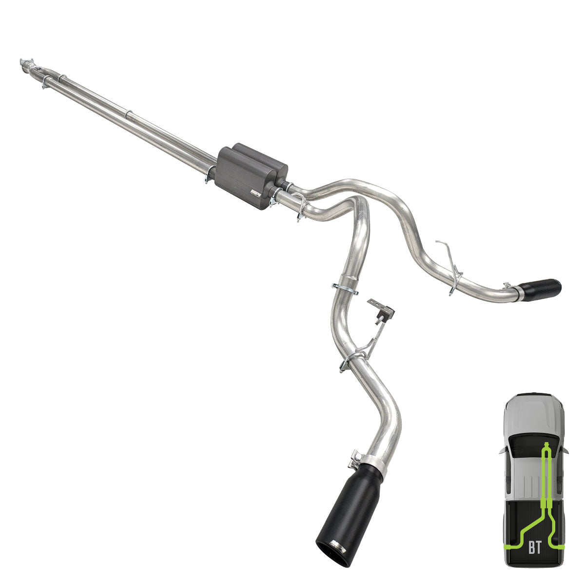 Ford, 2009-2020, 5.0L, Clamp/On - MPI Exhaust Cat-Back Dual Exhaust Kits