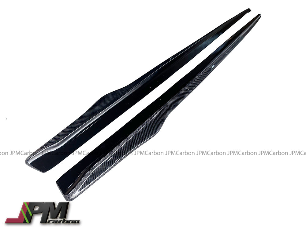 [JPMCarbon] V Style Carbon Fiber Side Skirt Add-on Lips Fits For 2012-2018 BMW F30 F31 with M-Sport Package Only