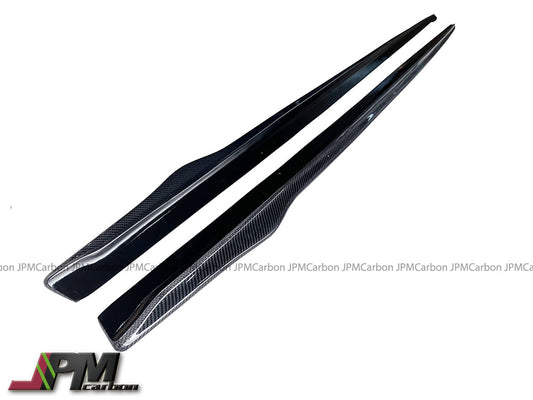 [JPMCarbon] V Style Carbon Fiber Side Skirt Add-on Lips Fits For 2012-2018 BMW F30 F31 with M-Sport Package Only