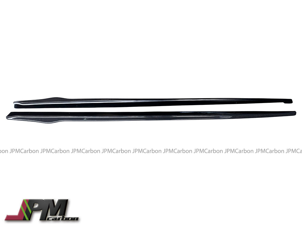 [JPMCarbon] V Style Carbon Fiber Side Skirt Add-on Lips Fits For 2012-2018 BMW F30 F31 with M-Sport Package Only
