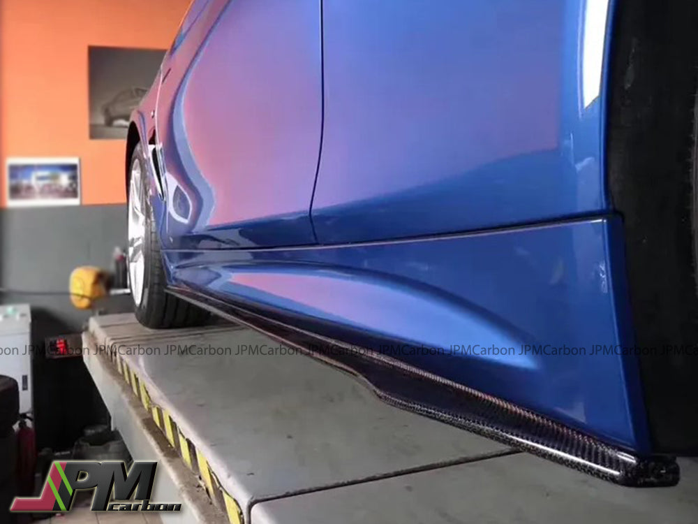 [JPMCarbon] V Style Carbon Fiber Side Skirt Add-on Lips Fits For 2012-2018 BMW F30 F31 with M-Sport Package Only