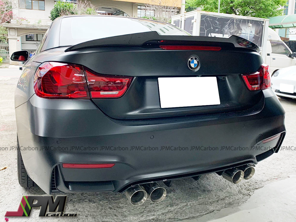 M4 Style Carbon Fiber Trunk Spoiler Fits For 2014-2020 BMW F33 4-Series Convertible Only