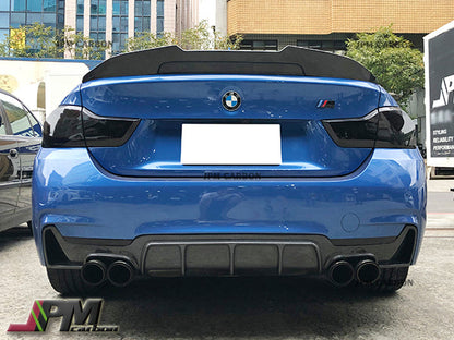 PSM Style Carbon Fiber Trunk Spoiler Fits For 2014-2020 BMW F36 4-Series Gran Coupe Only