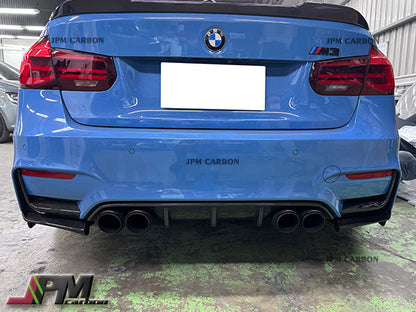 [JPMCarbon] Carbon Fiber Rear Bumper Trim Covers Fits For 2014-2020 BMW F80 M3 & F82 M4 Only