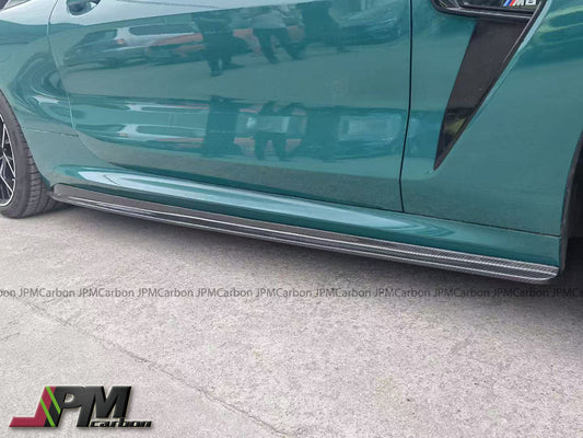 [JPMCarbon] V Style Carbon Fiber Side Skirt Add-on Lips Fits For 2020-2025 BMW F91 F92 M8 Only