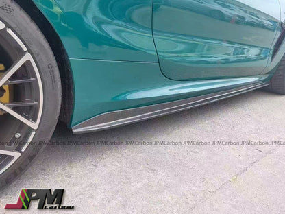 [JPMCarbon] V Style Carbon Fiber Side Skirt Add-on Lips Fits For 2020-2025 BMW F91 F92 M8 Only