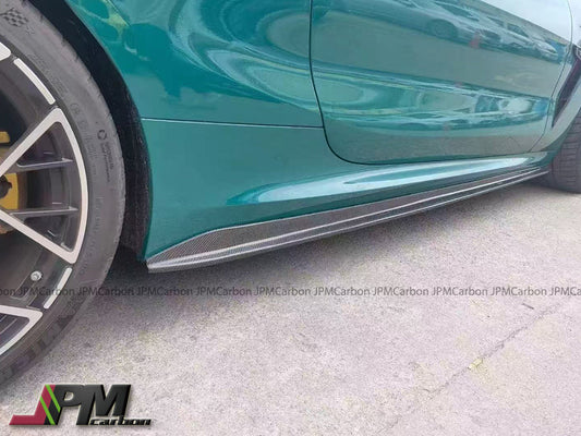 [JPMCarbon] V Style Carbon Fiber Side Skirt Add-on Lips Fits For 2020-2025 BMW F91 F92 M8 Only