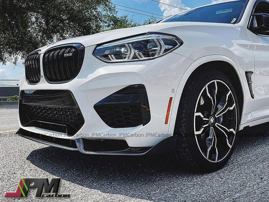 [JPMCarbon] AE Style Carbon Fiber Front Add-on Lip (3pcs) Fits For 2018-2021 BMW F97 X3M / F98 X4M Only