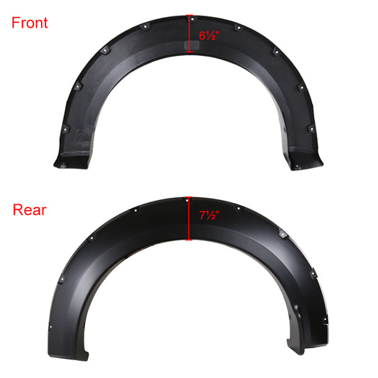 2015-2017 Ford F-150 Styleside Smooth Rivet Style Fender Flares