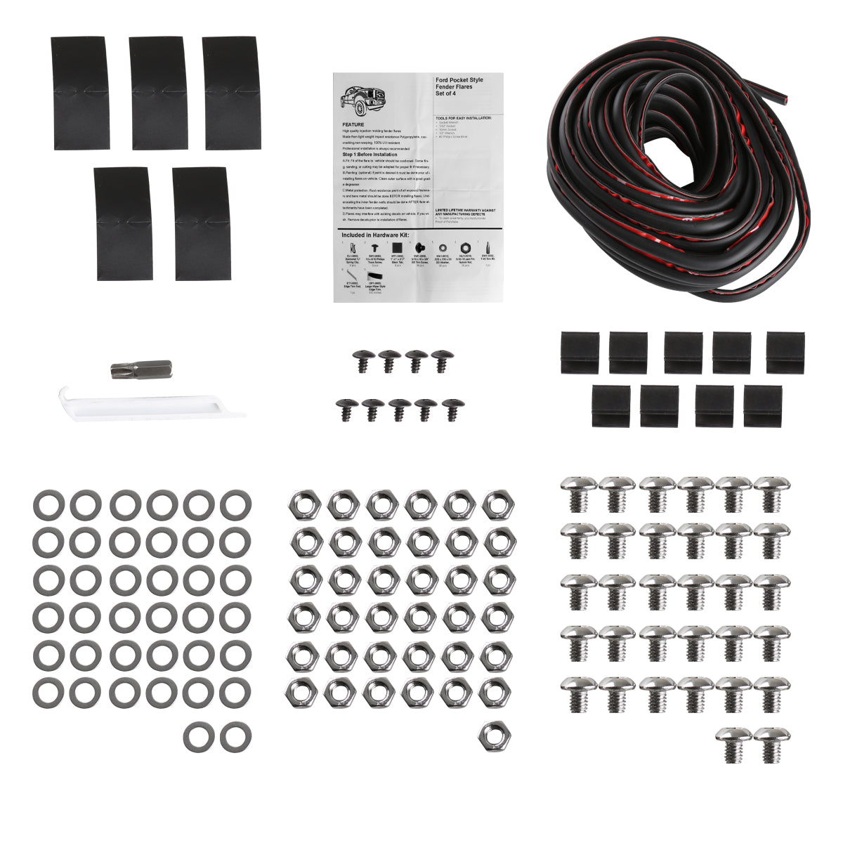 1999-2007 Ford F-250/F-350 SuperDuty Smooth Rivet Style Fender Flares