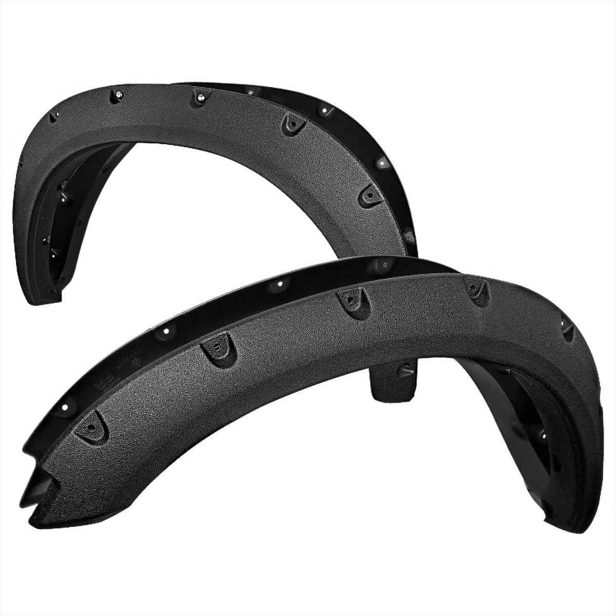 2009-2018 Dodge RAM 1500 / 2019-2021 RAM Classic Fleetside Textured Rivet Style Fender Flares