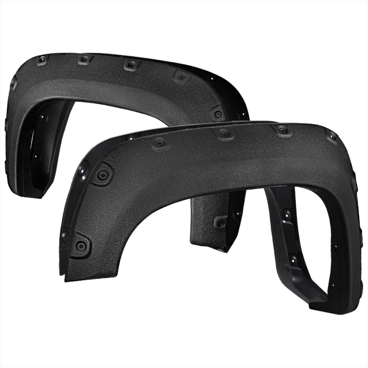 2007-2013 GMC Sierra 1500 Fleetside Textured Rivet Style Fender Flares