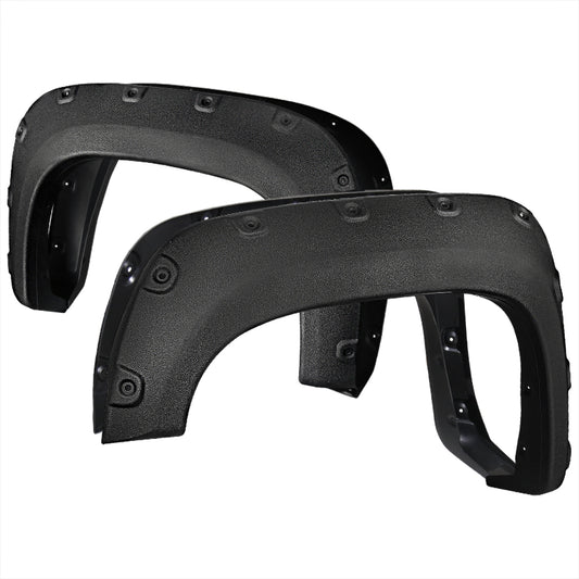 2007-2013 GMC Sierra 1500 Fleetside Textured Rivet Style Fender Flares