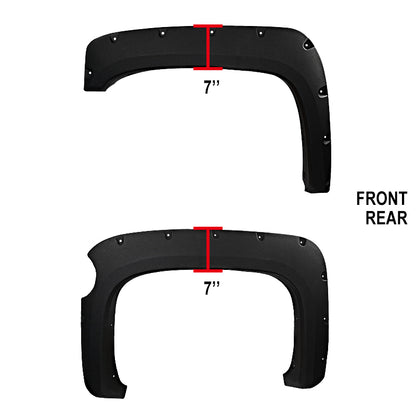 2007-2013 Chevrolet Silverado 1500 Fleetside 69.3" Bed Textured Factory OE Style Fender Flares