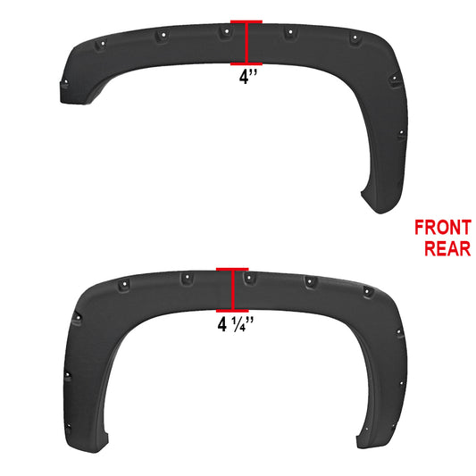 1999-2007 Chevrolet Silverado/ 1999-2006 GMC Sierra Textured Rivet Style Fender Flares