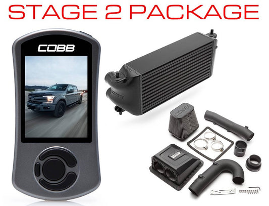 Cobb 17-19 Ford F-150 Ecoboost 3.5L w/TCM Stage 2 Power Package - Black