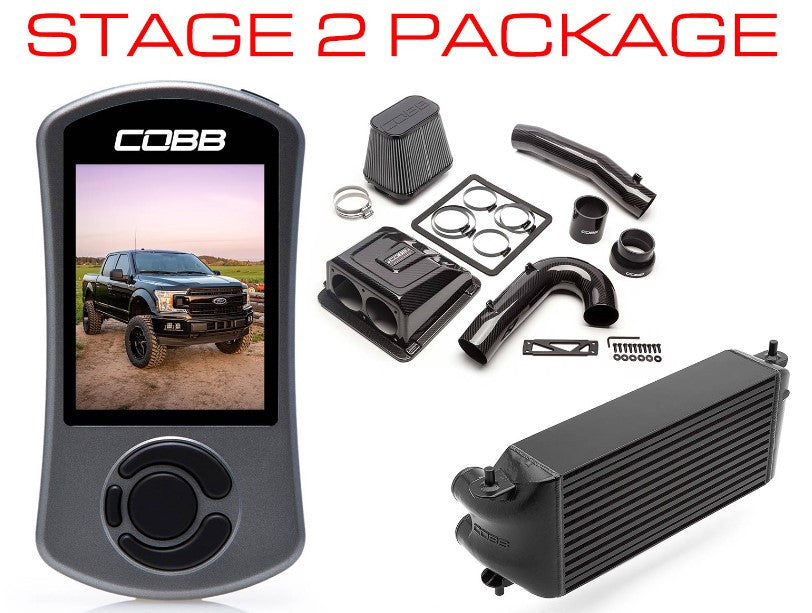 Cobb 2020 Ford F-150 Ecoboost 3.5L Stage 2 Redline CF Pwr Pkg - Black (Factory Loc. I/C)