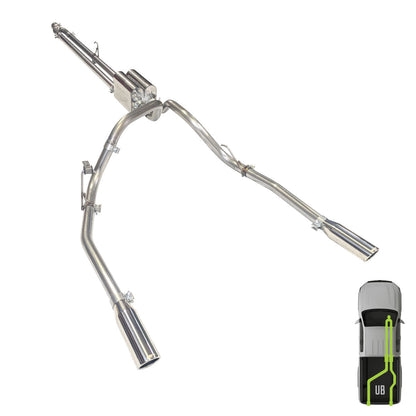 Ford, 2021-2026, 5.0L - Stainless - MPI Exhaust Cat-Back Dual Stainless Kit