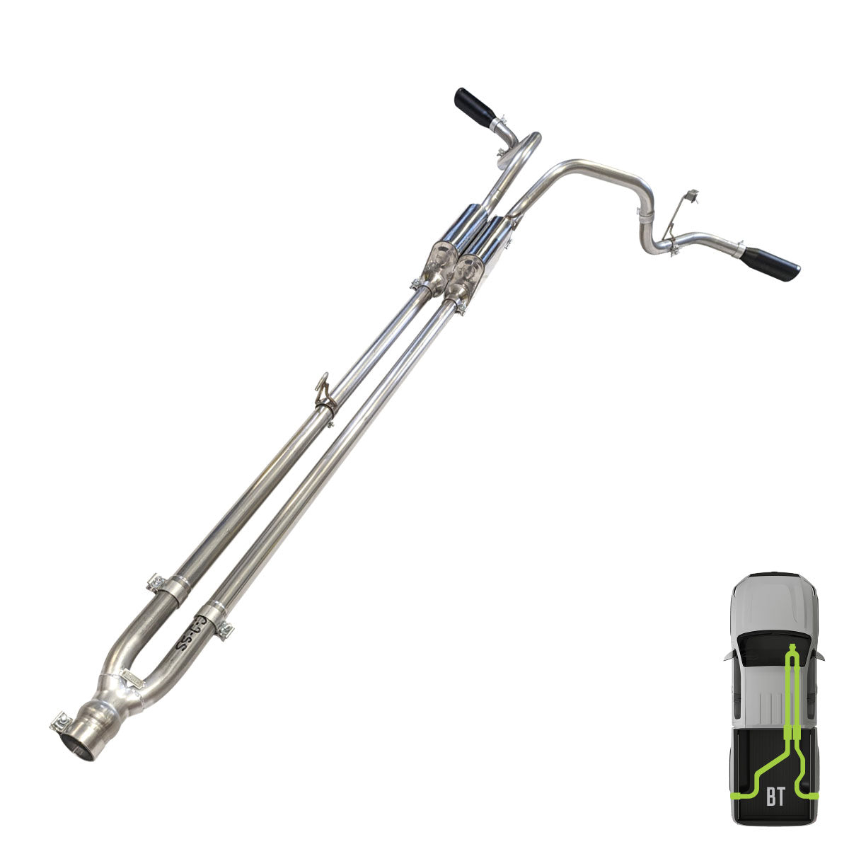 Ford, 2009-2020, Eco Boost, Stainless - MPI Exhaust Cat-Back Dual Stainless Kits