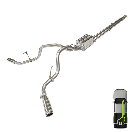 Ford, 2009-2020, Eco Boost, Stainless - MPI Exhaust Cat-Back Dual Stainless Kits