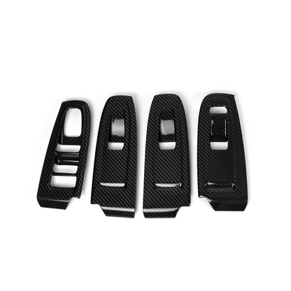 JDMuscle [22-25 WRX] Tanso Dry Carbon Fiber Window Switch Cover with Gloss Finish