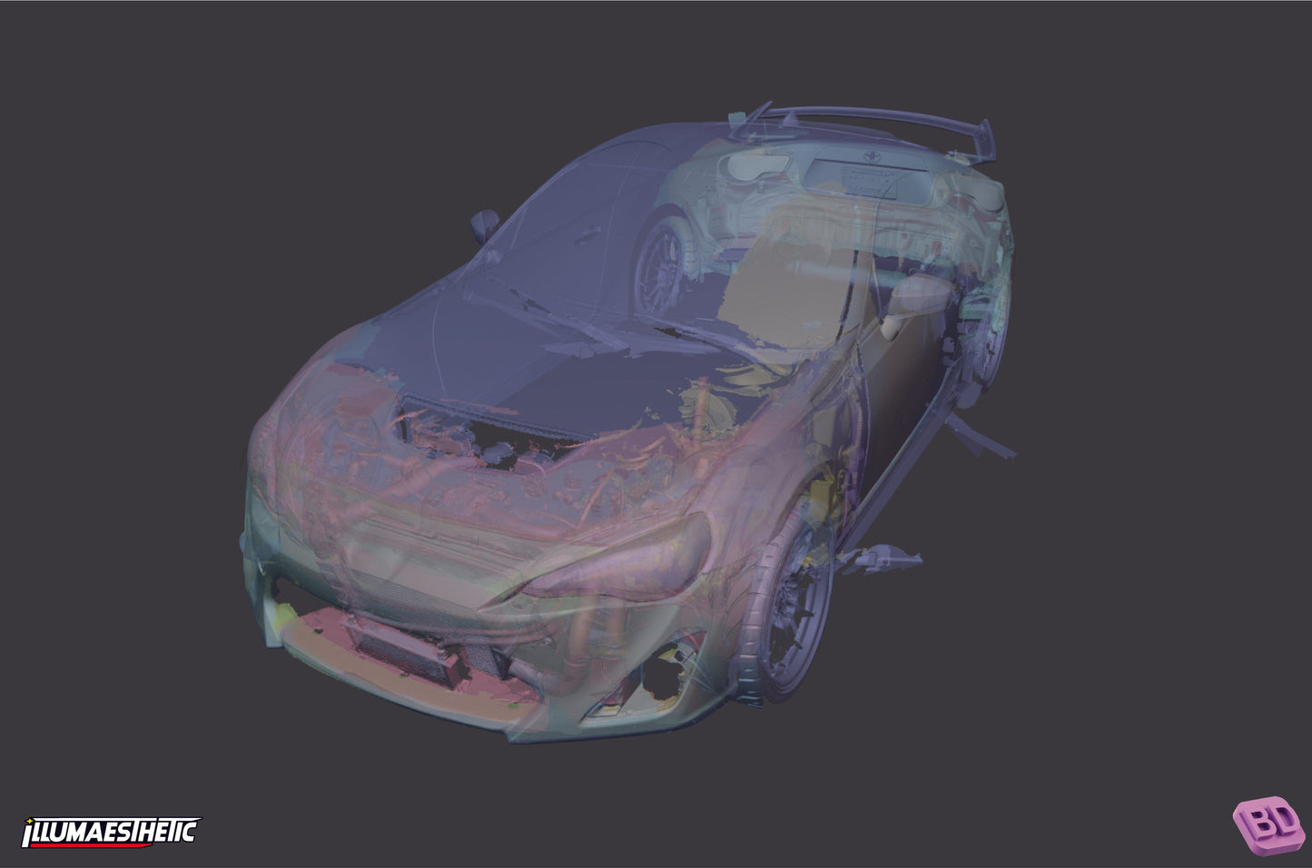 Subaru BRZ / Scion FRS / Toyota GT86 (ZC6 / ZN6) 3D Scan (2013-2020)