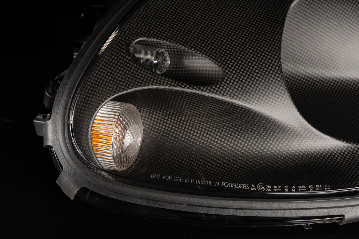 Ferrari 360 carbon headlight assembly front view