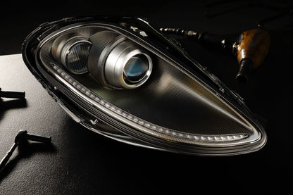 Founders Ferrari F430 Scuderia-style carbon fiber headlights pair