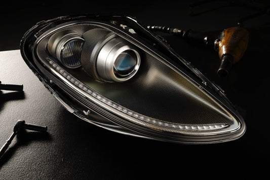 Founders Ferrari F430 Scuderia-style carbon fiber headlights pair