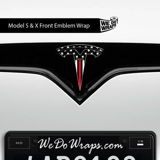 First Responders Firefighter Tesla Emblem Decals (Front + Back) | Model S