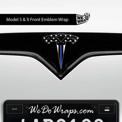 First Responders Law Enforcement Tesla Emblem Decals (Front + Back) | Model S