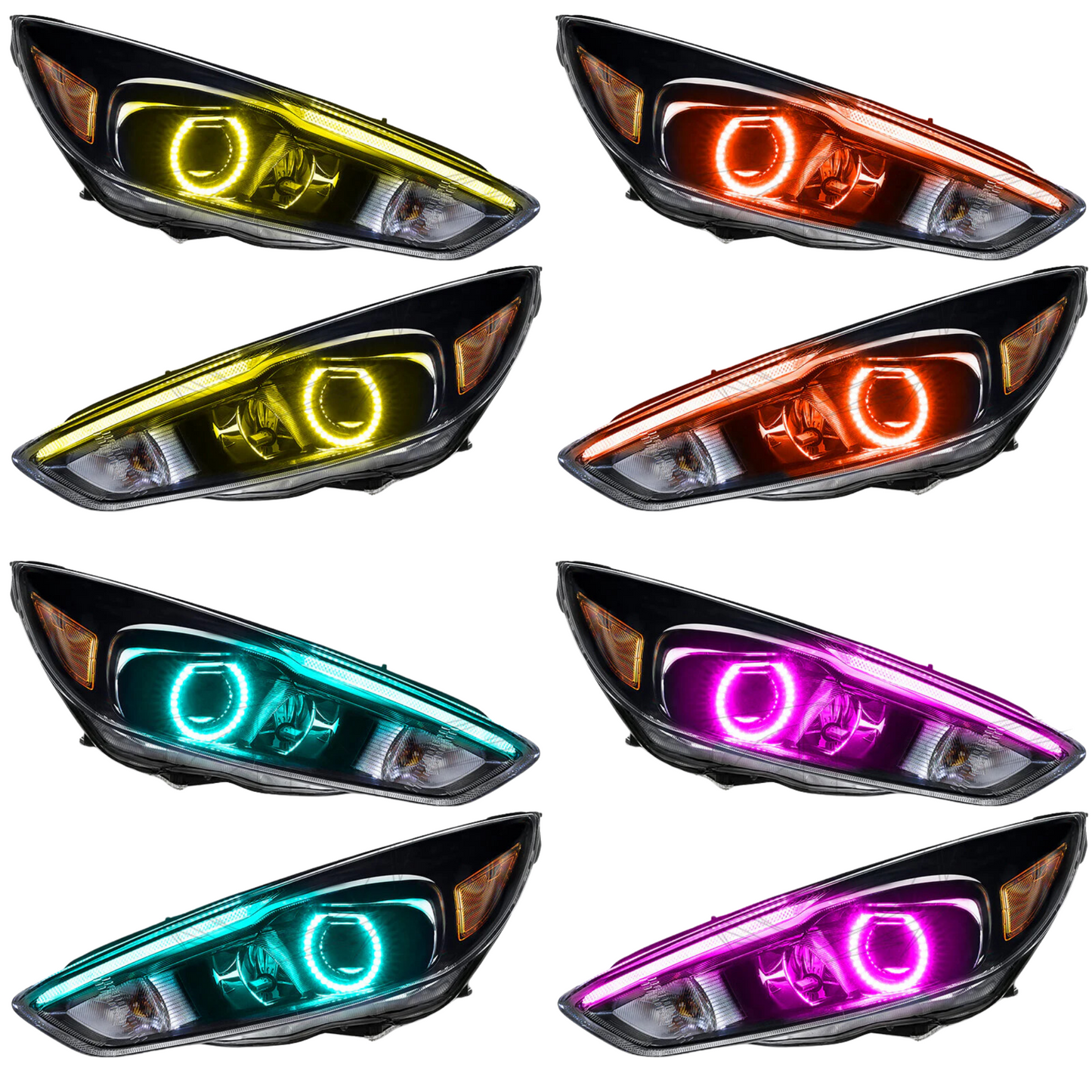 Ford Focus RS/ST Flow Series/Color Chasing DRL + Halo (2015-2017)